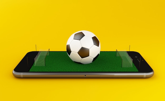 Aposta de futebol 3d online, Foto Premium