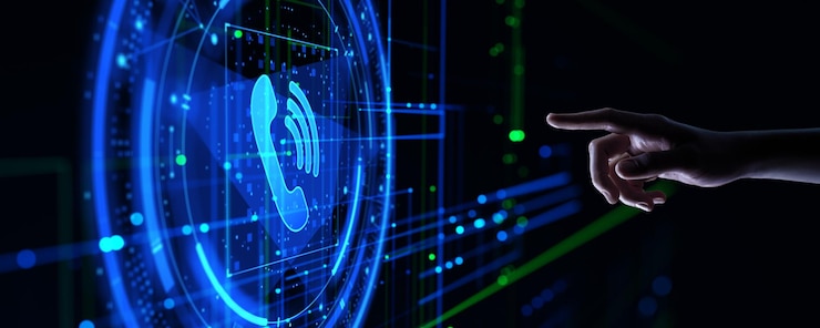 Foto apoye el concepto de servicio de tecnología empresarial de la línea directa de contacto con el cliente