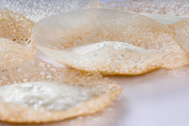 Appam ou velliappam ou kallappam ou paalappam saboroso e delicioso café da manhã no sul da Índia