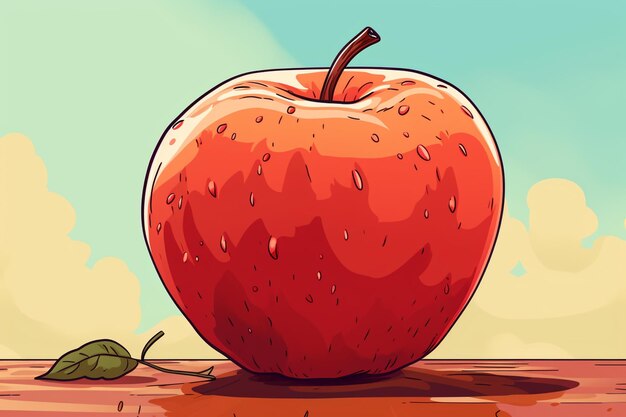 Foto apple-foto-vektor-illustration-bild-charakter 3d-low-poly-bild-cartoon