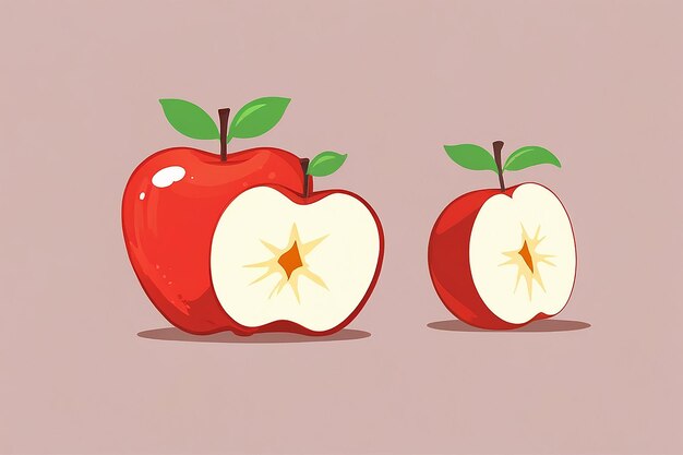 Apple Fruit Vector Icon Illustration (Vektor-Ikonen für Äpfel)