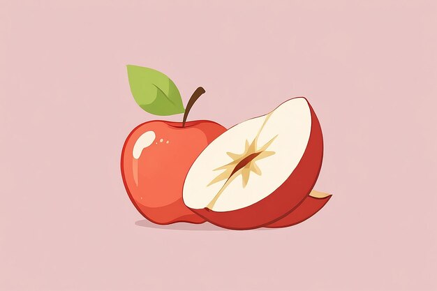 Apple Fruit Vector Icon Illustration (Vektor-Ikonen für Äpfel)