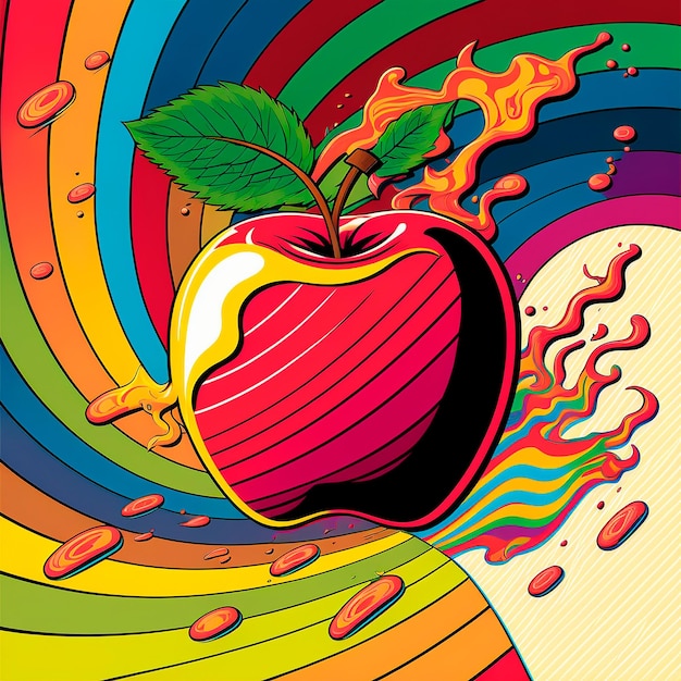 Apple no estilo da pop art