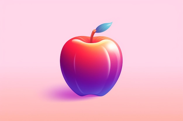 Apple Photo Vector Ilustração Imagem Personagem 3D Low Poly Imagem Desenho Animado
