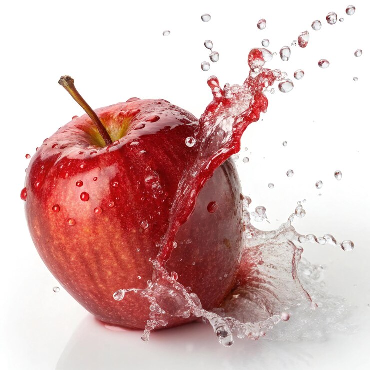 Apple Splash aislado con fondo blanco