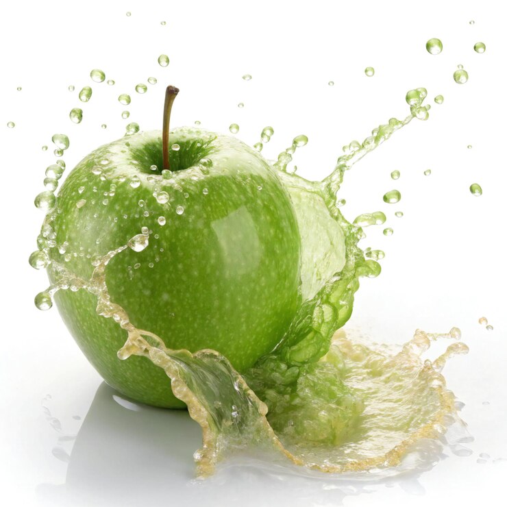Apple Splash aislado con fondo blanco