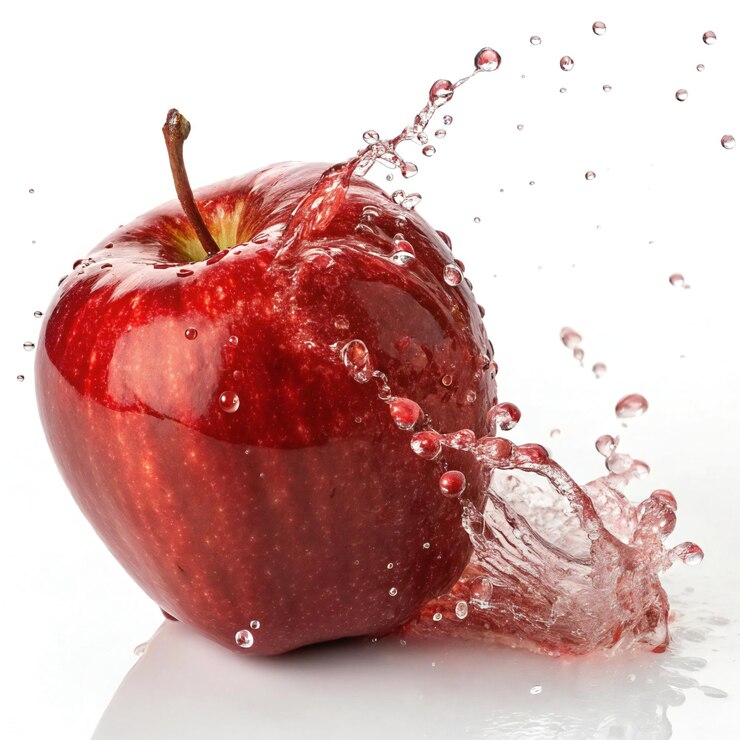Apple Splash aislado con fondo blanco