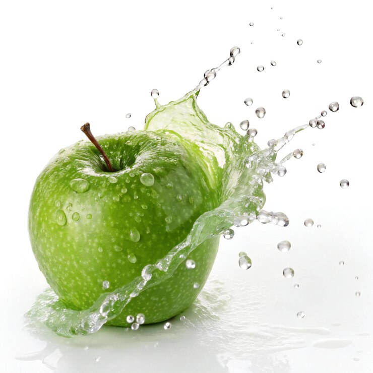 Apple Splash aislado con fondo blanco