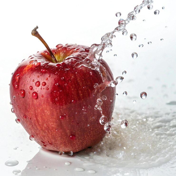 Apple Splash aislado con fondo blanco