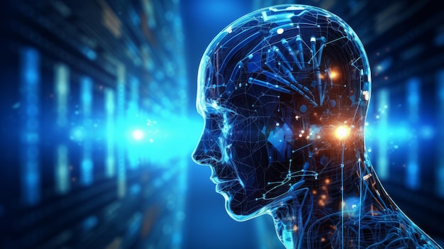 Aprendizaje automático e inteligencia artificial de la IA generativa humana