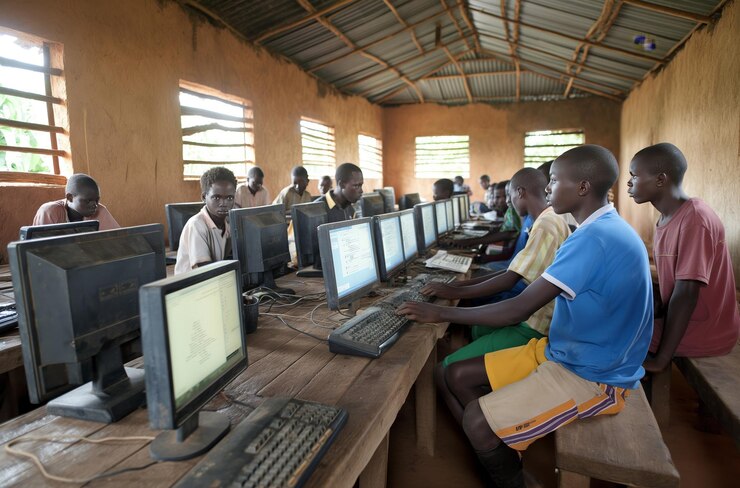 Aprendizaje digital en un aula rural
