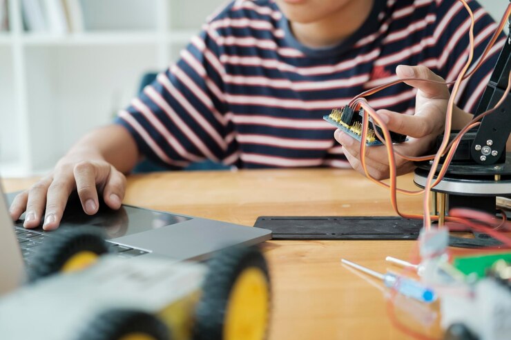 Foto aprendizaje estudiantil robótica educativa stem para la creación de proyectos basados en estudios para robots de innovación