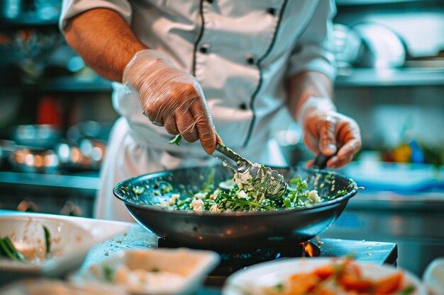 Foto apresentação de arte culinária