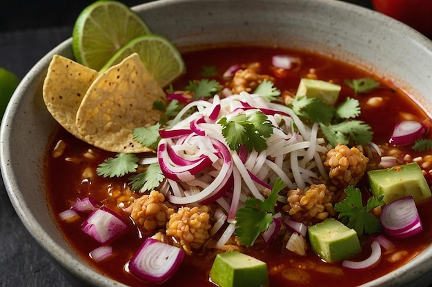 Apresentação de Pozole Culinária A