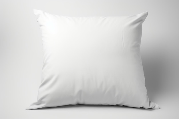 Apresentação elegante de travesseiro de quarto em fundo branco IA generativa