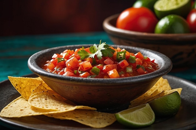 Foto apresentação tradicional da salsa mexicana