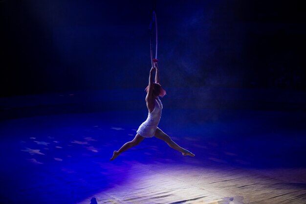 Apresentações de artistas em altura sob a cúpula do circo