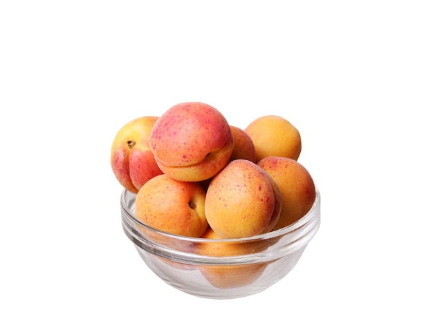 Aprikose Gruppe von Früchten, isoliert auf weiss