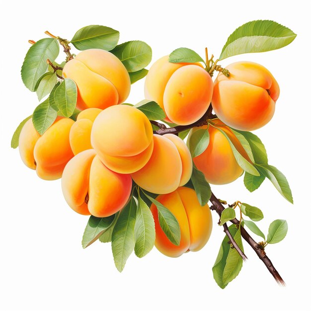 Aprikosen auf weißem Hintergrund