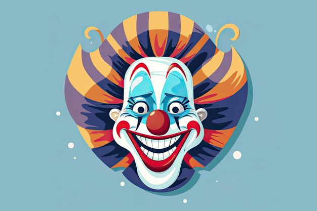 Foto april fools day banner lustiger clown zirkusdarsteller hintergrundplatz für text