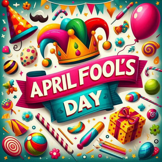 Foto april fools day themenkarte