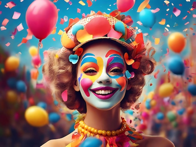 April Fools engraçado fundo colorido com balões