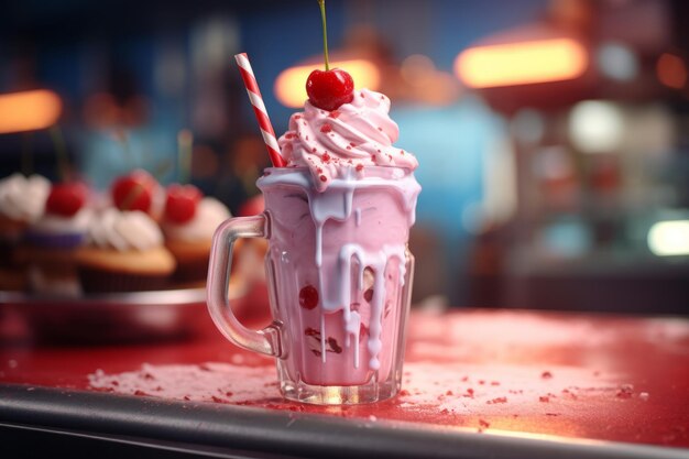 Foto aproveite as deliciosas delícias do delicioso milkshake ar 32