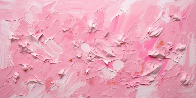 Aproximação de IA generativa de impasto textura de pintura de arte rosa áspera abstrata