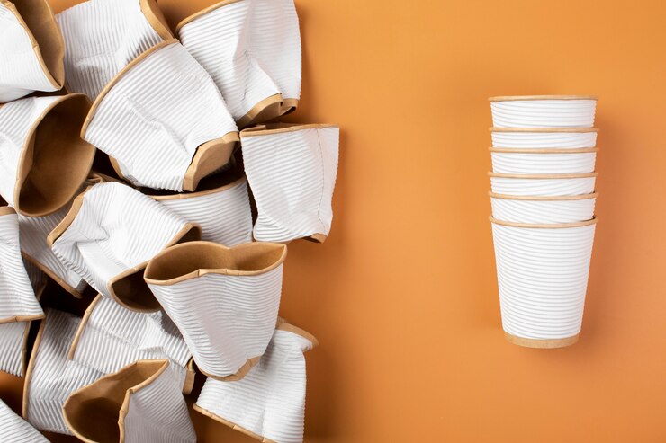 Foto aproxime-se das alternativas sustentáveis de copos para beber