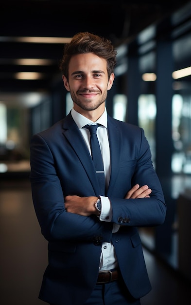 Apuesto hombre de negocios en traje