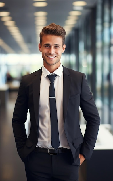 Apuesto hombre de negocios en traje