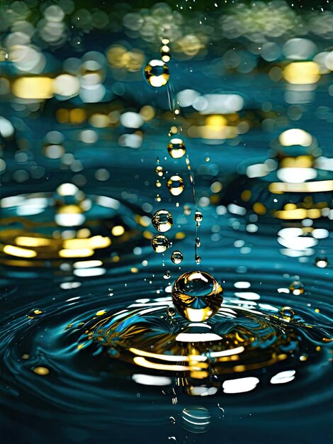 Aqua Bliss flüssige Blasen Wasser Spritzer und Tropfen