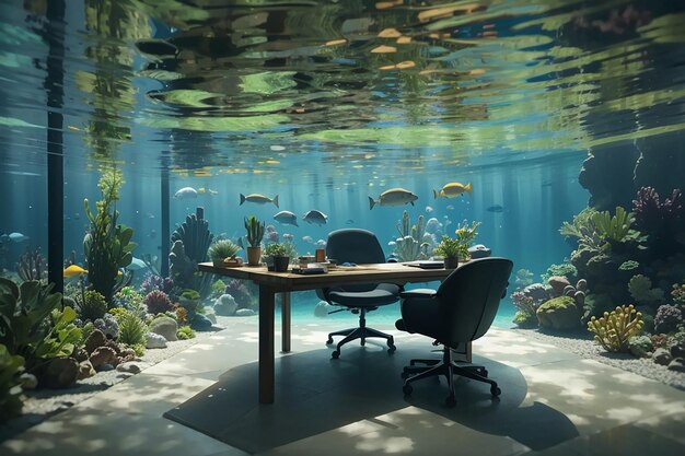 Aqua Scaping Work Environment Oásis de Produtividade Submersível