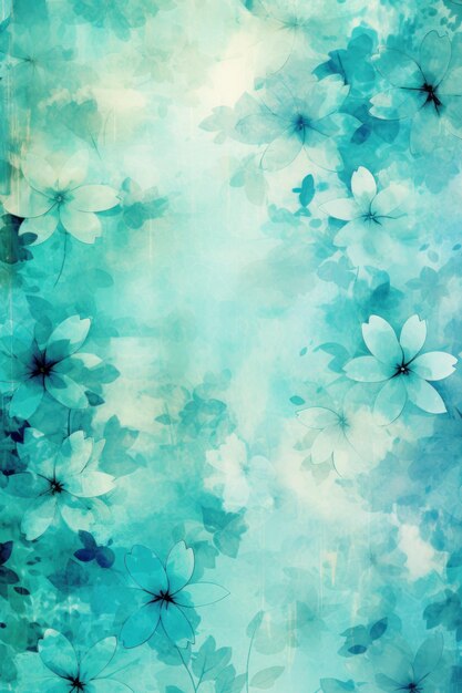 Aquamarine fundo floral abstrato com texturas grunge naturais ar 23 Job ID e06dc37b989d4bb9be11f25e6beeb23b