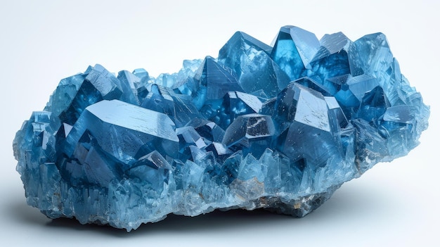 Aquamarine Gem auf weißem Hintergrund Generative KI