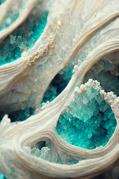 Aquamarinfarbene Geode