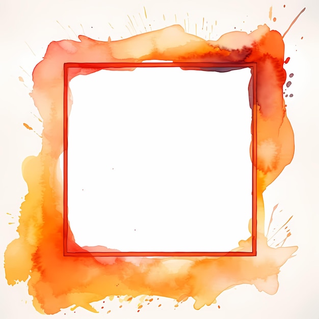 Foto aquarel_frame_with_shadow_on_a_white_background