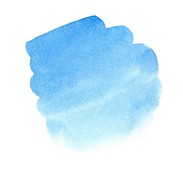 Aquarela azul abstrata sobre fundo branco. clipart em aquarela para texto ou logotipo