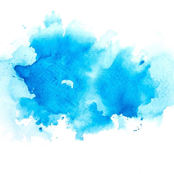 aquarela azul desenhada