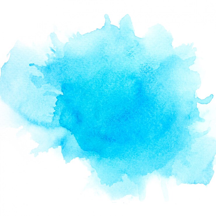 Aquarela azul no papel.