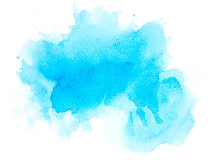 Aquarela azul no papel.
