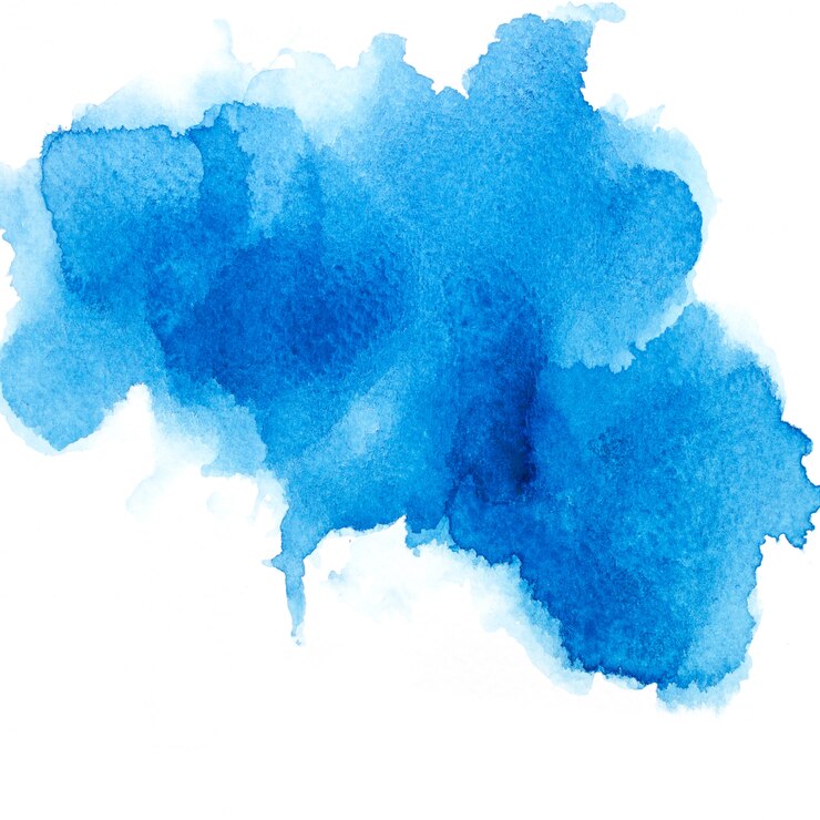 aquarela azul.