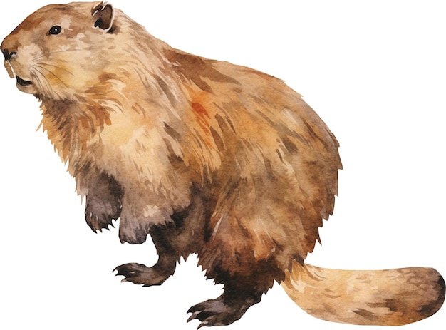 Aquarela de castor
