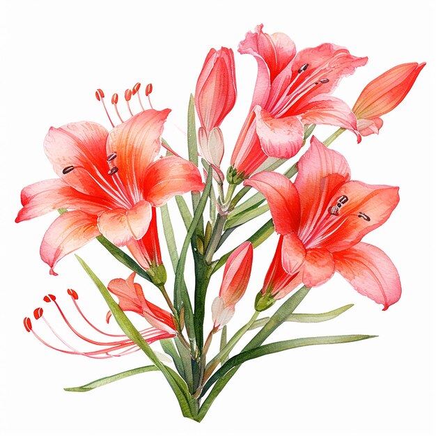 Foto aquarela clipart watsonia