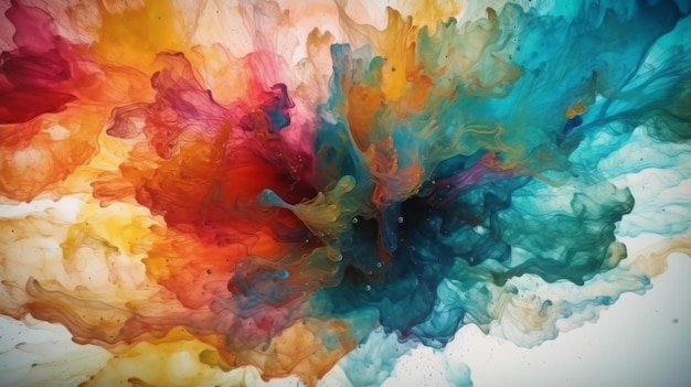 Aquarela com fundo transparente Generative ai