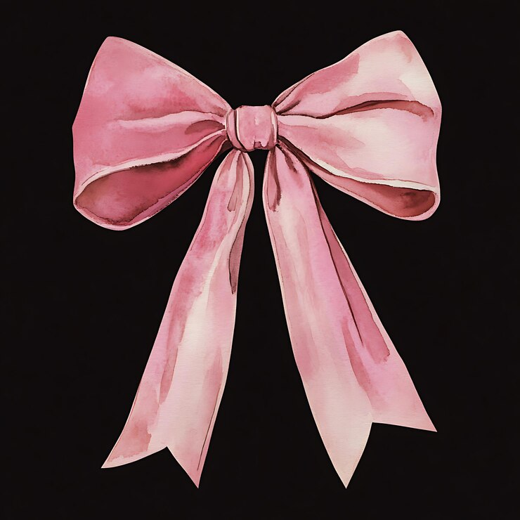 Aquarela Coquette Bow Clipart Capturando la delicada belleza de un arco en estilo acuarela