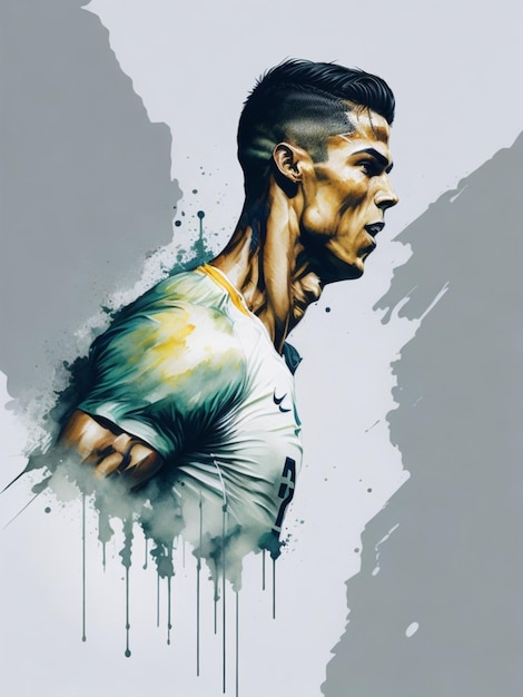 Aquarela de Cristiano Ronaldo