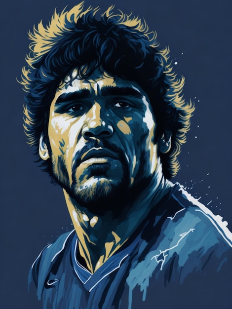 Aquarela de Diego Maradona