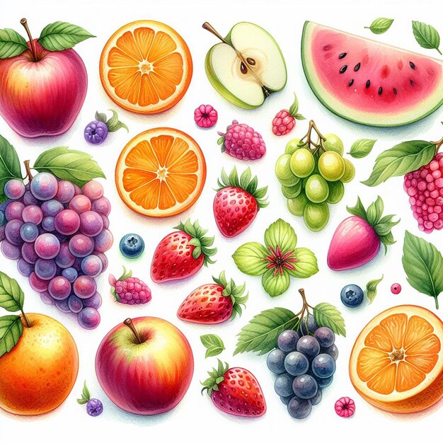 aquarela de frutas clip art