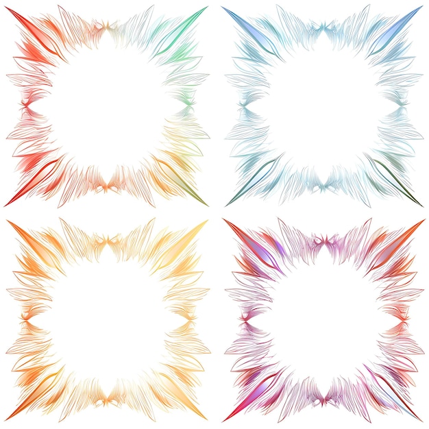 Foto aquarela de linhas fractais fronteira intrincada com uma aparência de fractal design de arte 2d plano